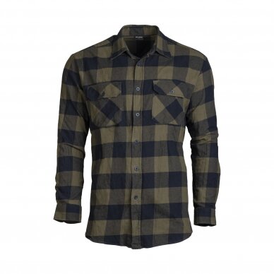"MIL-TEC" marškiniai - Flannel Shirt Light - Black/OD (10939001)