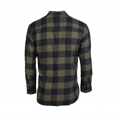 Marškiniai - Flannel Shirt Light - Black/OD (Mil-tec) 1