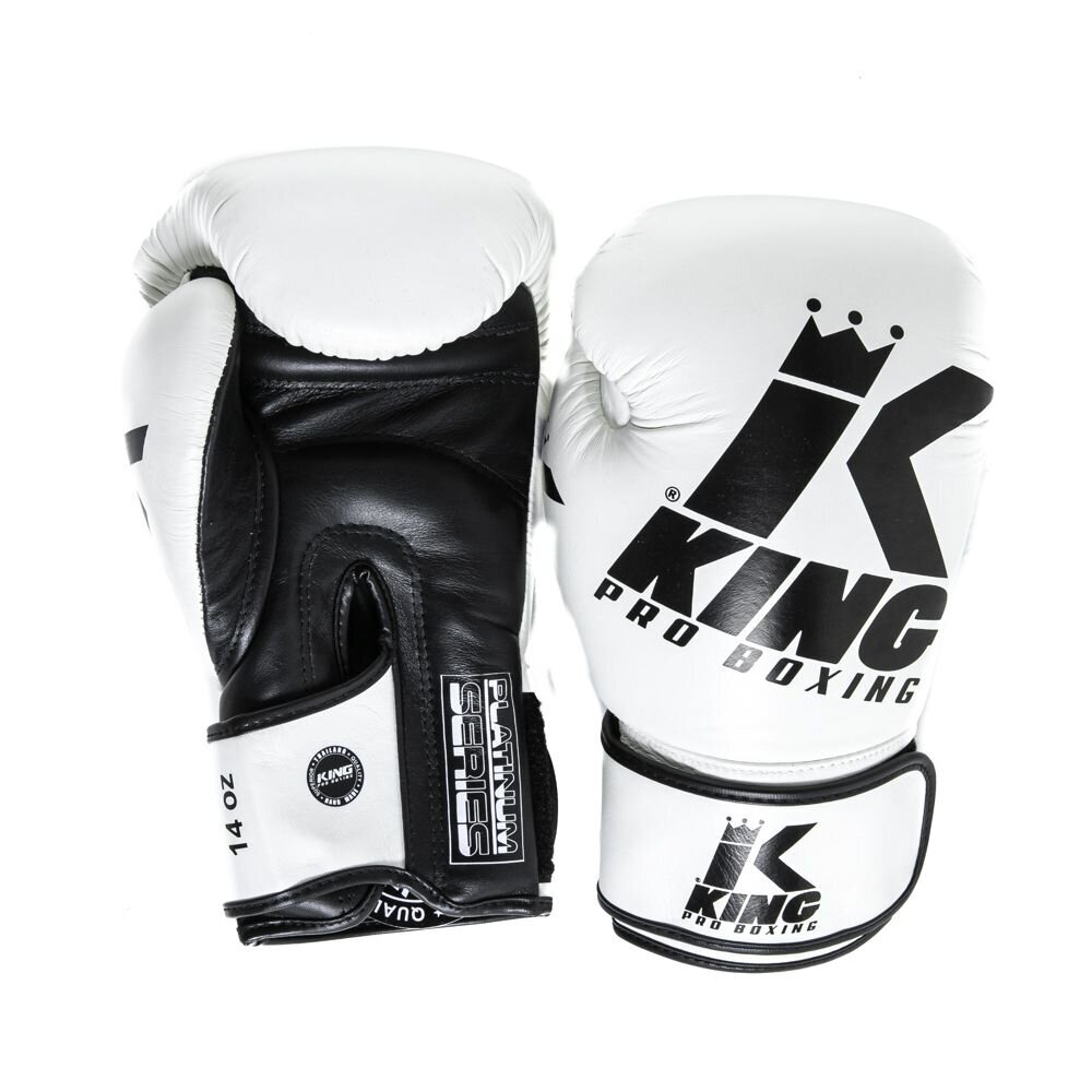 "King" Boxing Gloves Platinum 5 - White/Black "King" Boxing Gloves Platinum 5 - White/Black