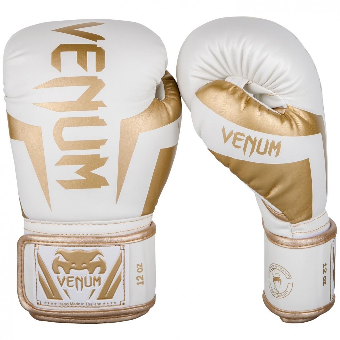 "Venum" Boxing Gloves Elite - White/Gold "Venum" Boxing Gloves Elite - White/Gold