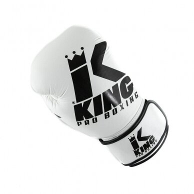 "King" Boxing Gloves Platinum 5 - White/Black 2 "King" Boxing Gloves Platinum 5 - White/Black 2