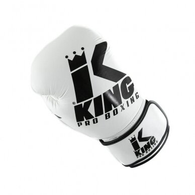 "King" bokso pirštinės - Platinum 5 - white black 2