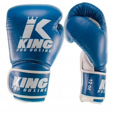 "King" bokso pirštinės - Star 8 - blue white 1