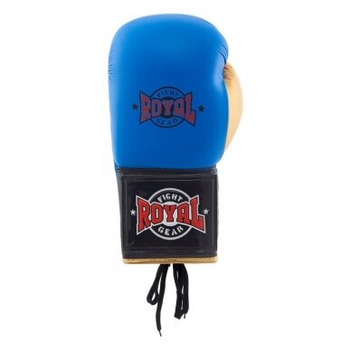 "Royal" Leather Boxing Gloves Laces - Blue 1