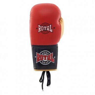 "Royal" Leather Boxing Gloves Laces - Red 1