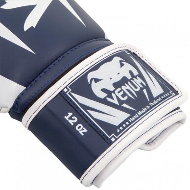 "Venum" Boxing Gloves Elite - White/Navy Blue 2