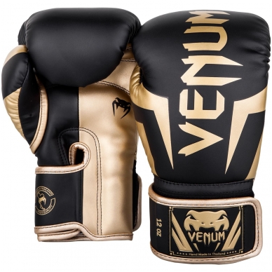 "Venum" Boxing Gloves Elite - Black/Gold 1