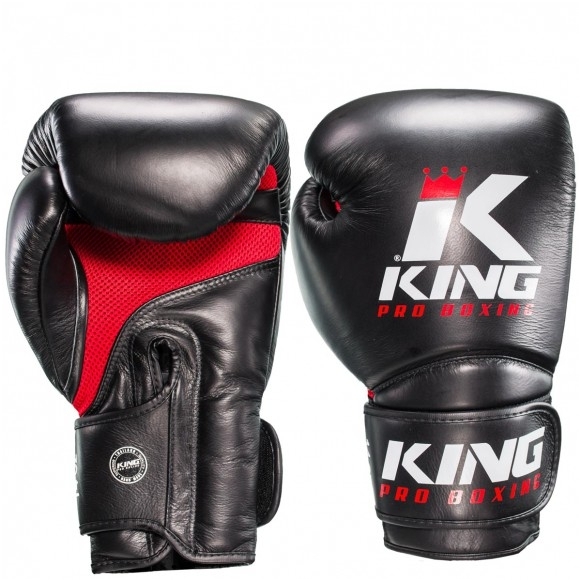 "King" Boxing Gloves Star Mesh 2 - Black/Red