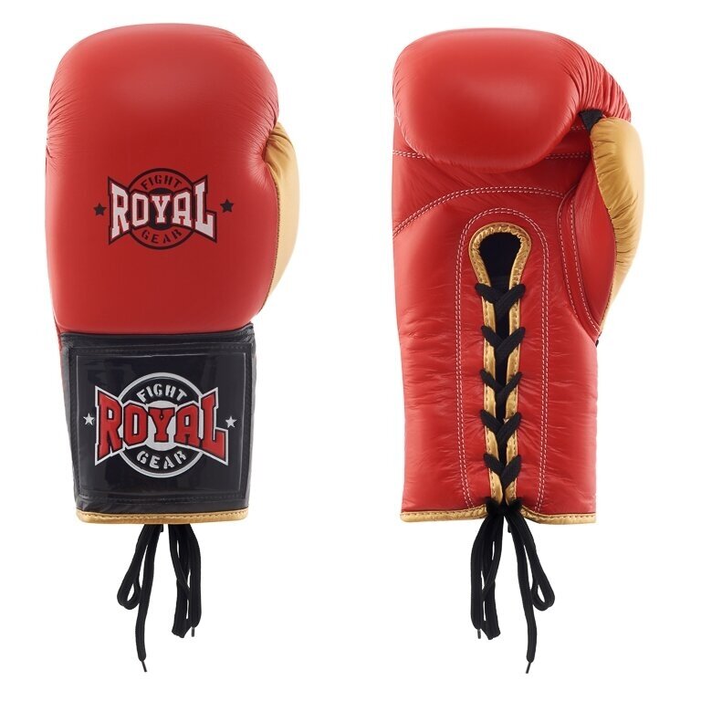 "Royal" Leather Boxing Gloves Laces - Red