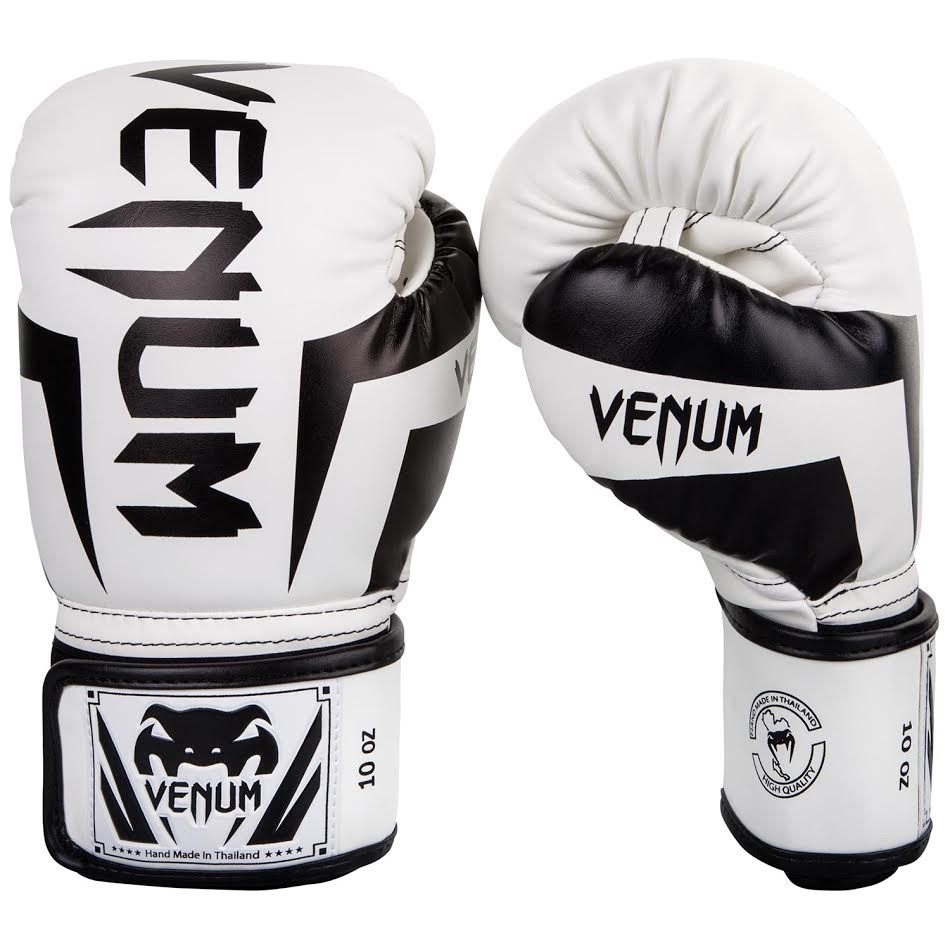 "Venum" Boxing Gloves Elite - White/Black "Venum" Boxing Gloves Elite - White/Black