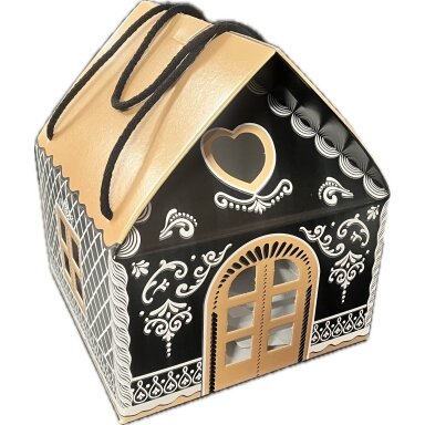 Gift box with string handle - Christmas house