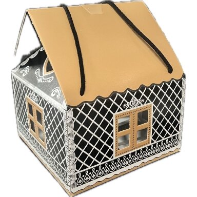Gift box with string handle - Christmas house