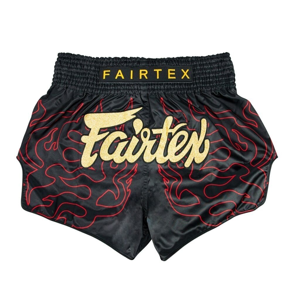 "Fairtex" K1 / Thai šortai Lava - Black "Fairtex" K1 / Thai šortai Lava - Black