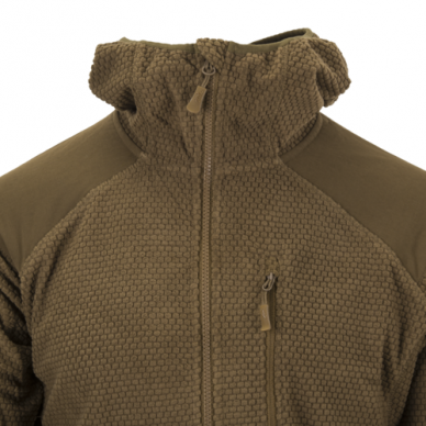"Helikon" Flisinis džemperis - ALPHA HOODIE Jacket - Grid Fleece - Olive Green (BL-ALH-FG-02) 10