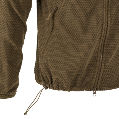 "Helikon" Flisinis džemperis - ALPHA HOODIE Jacket - Grid Fleece - Olive Green (BL-ALH-FG-02) 5