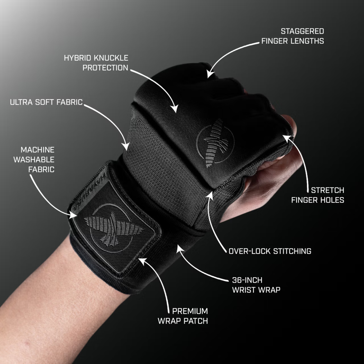 "Hayabusa" Deluxe Quick Wraps – Black 1 "Hayabusa" Deluxe Quick Wraps – Black 1