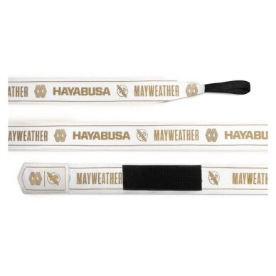 "Hayabusa" Hand Wraps Mayweather Stretch - White/Gold (4.5M) 1