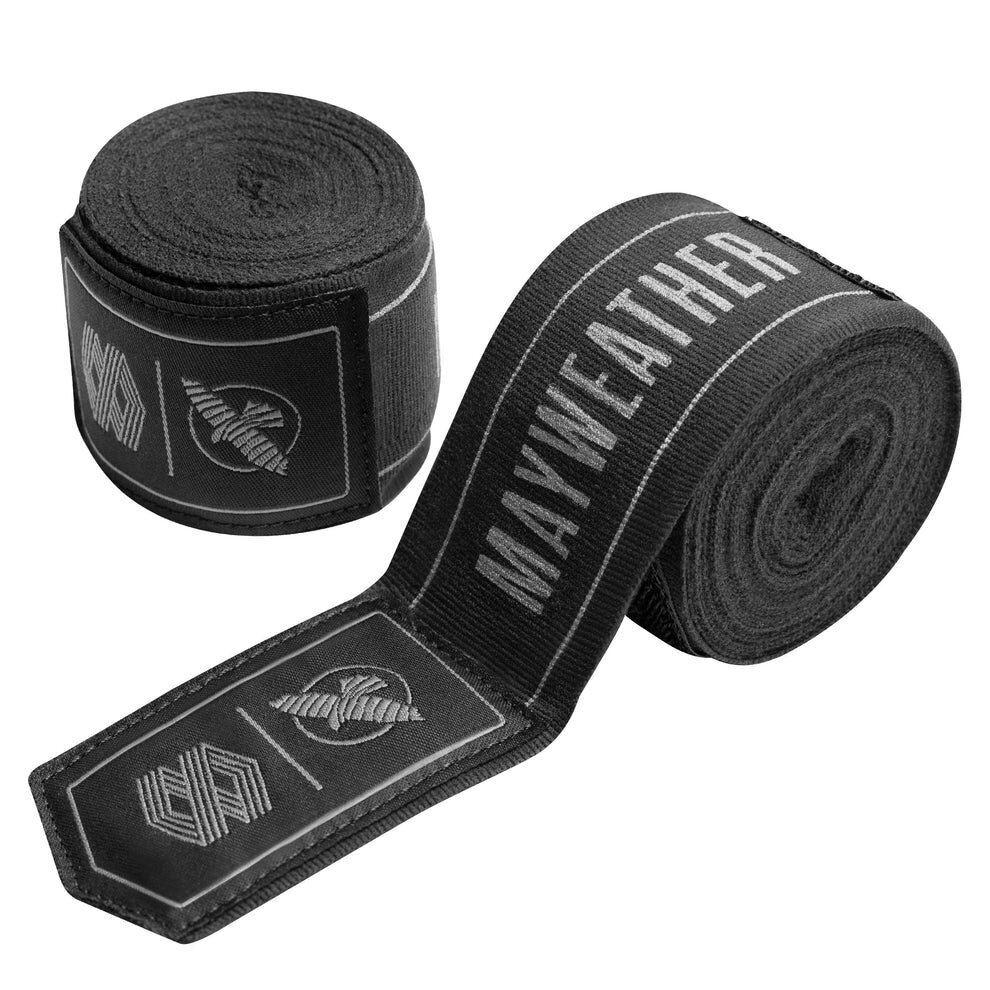 "Hayabusa" Hand Wraps Mayweather Stretch - Black/Grey (4.5M)