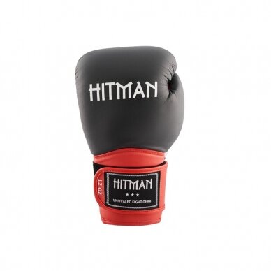 "Hitman" Boxing Gloves Elite Evo - Black/White/Red 1 "Hitman" Boxing Gloves Elite Evo - Black/White/Red 1