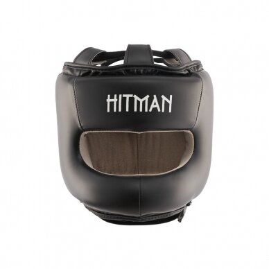 "Hitman" Headguard with Nose Protection Pro Training - Black