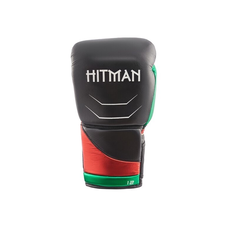 "Hitman" bokso pirštinės Premium - Black/Red/Green 1