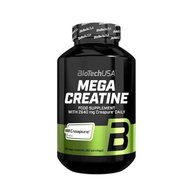 "Biotech" kreatino monohidratas - Mega Creatine - 120 kaps.