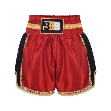 "BBB" šortai Muay Thai / Kickboxing trunks - Mesh - Red
