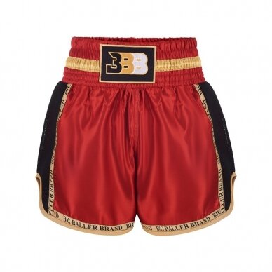 "BBB" šortai Muay Thai / Kickboxing trunks - Mesh - red