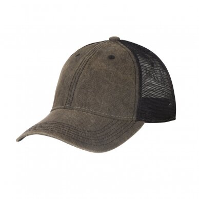 Kepurė - PLAIN TRUCKER CAP - Dirty Washed Black (Helikon)