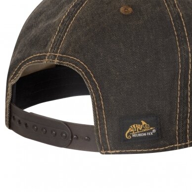 Kepurė - “TACTICAL” SNAPBACK CAP - Dirty Washed Black/Brown (Helikon) 1
