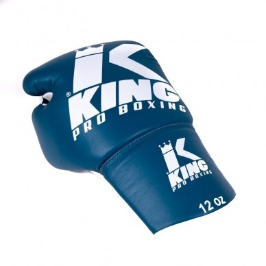 "King" bokso pirštinės - Laces 1 - blue white 4