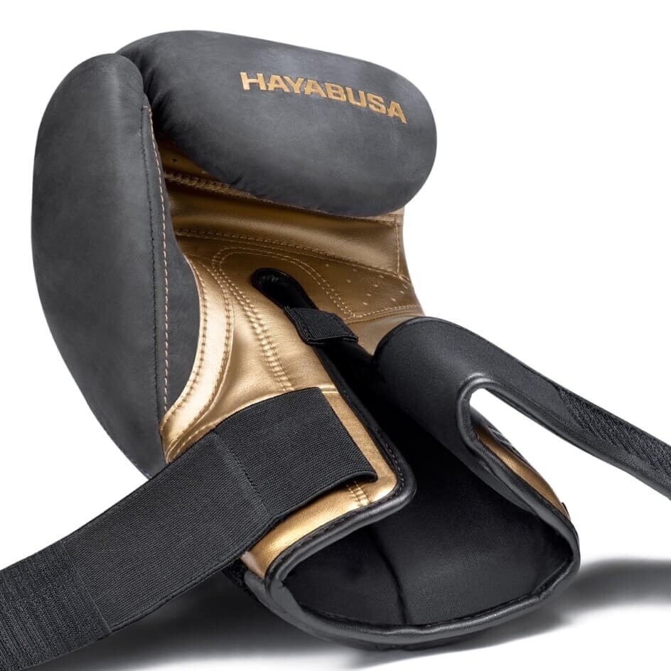 "Hayabusa" bokso pirštinės - T3 LX - Obsidian/Gold 1 "Hayabusa" bokso pirštinės - T3 LX - Obsidian/Gold 1
