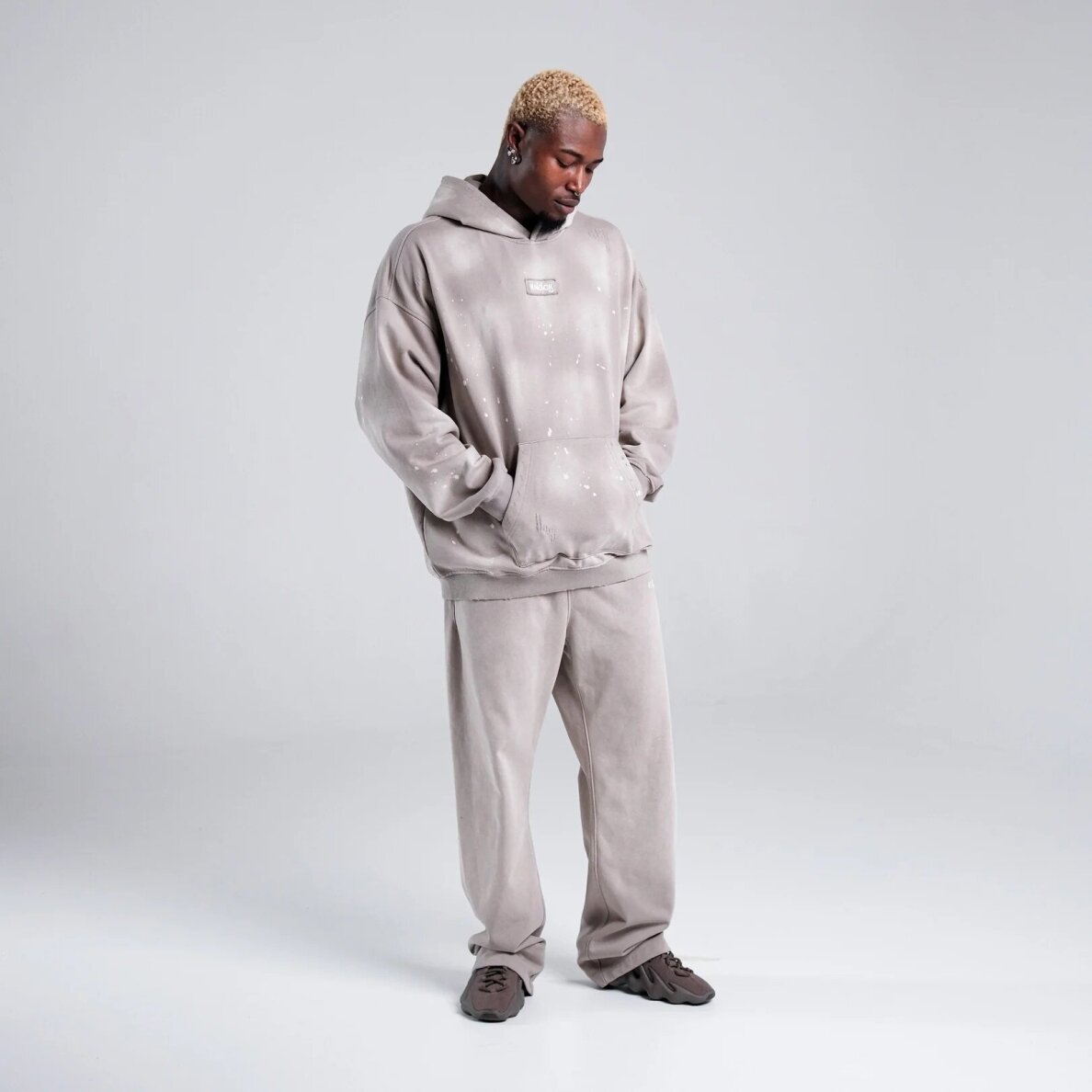 "Knock" laisvalaikio kelnės - Stonewash Straight Cut Joggers 2
