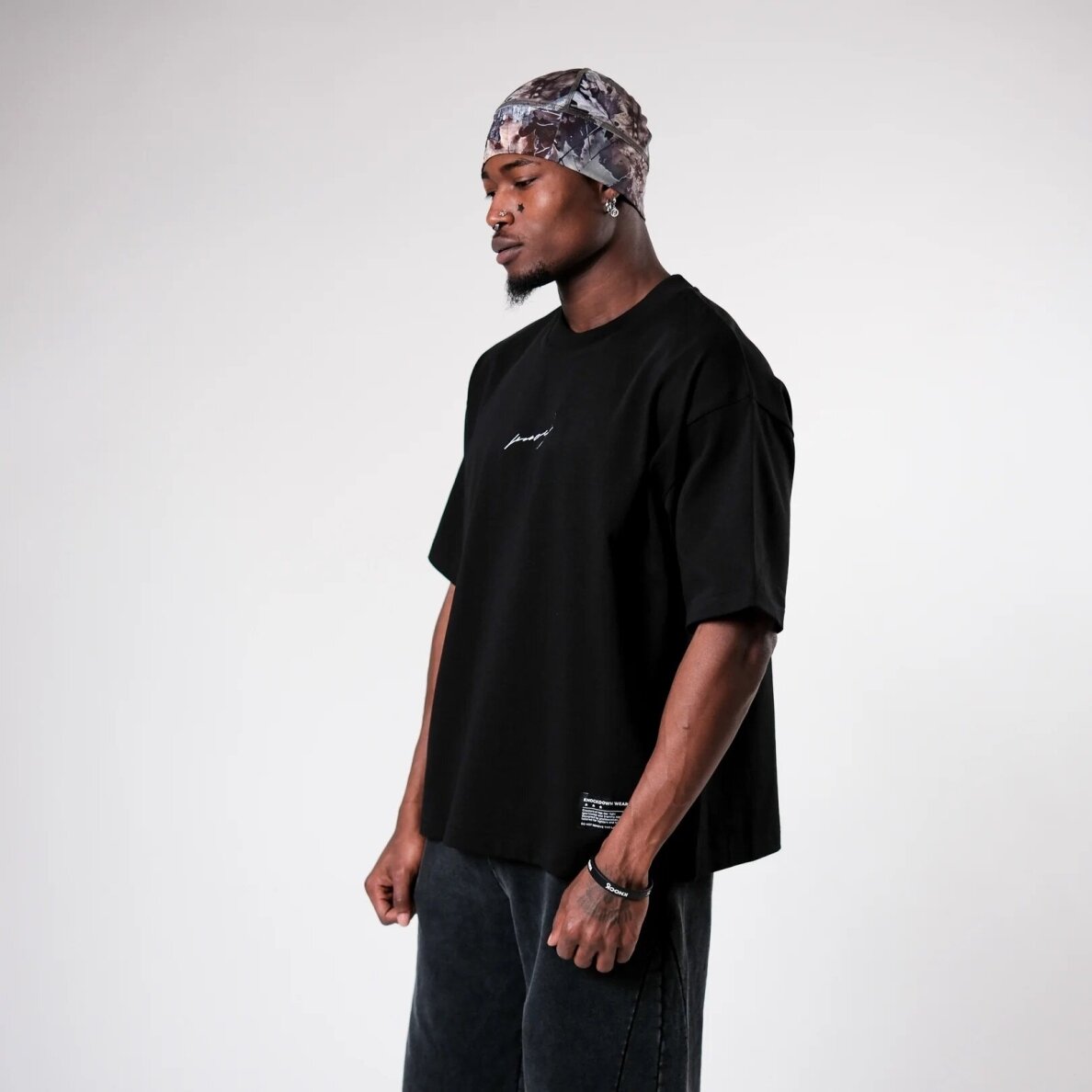 "Knock" marškinėliai - Mid County Heavy Tee - Black 2