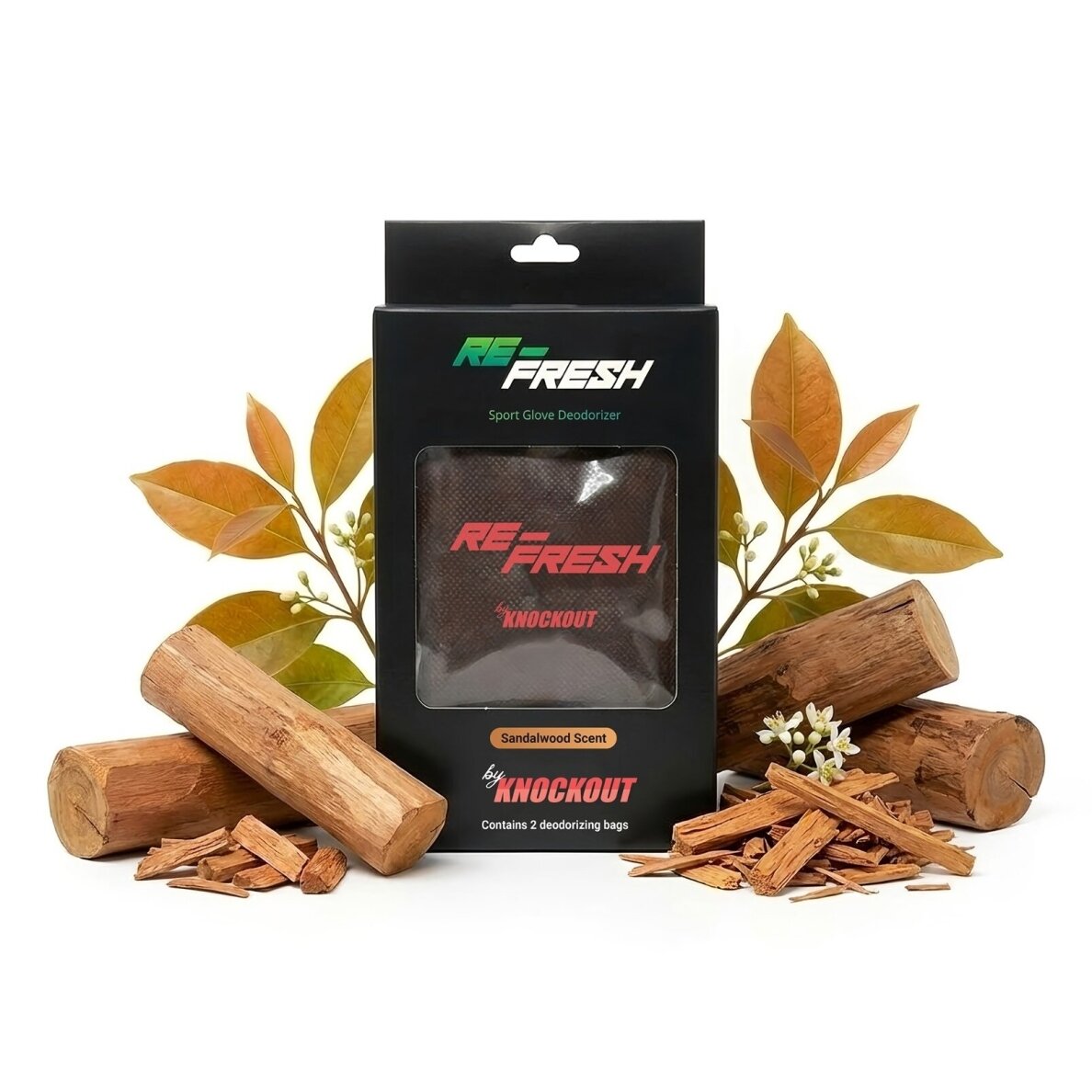 "Knockout" - bokso pirštinių priežiūra - antibakteriniai maišeliai - Sandalwood (2vnt.)