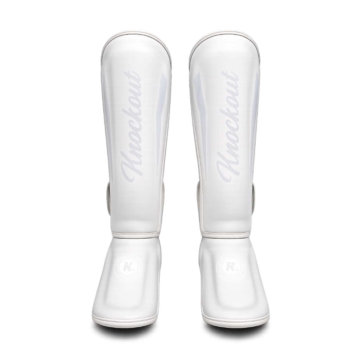 "Knockout" Shin Guards - White 1