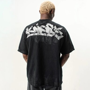 "Knock" T-Shirt - Brush Brickbound - Black