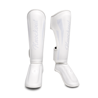 "Knockout" Shin Guards - White