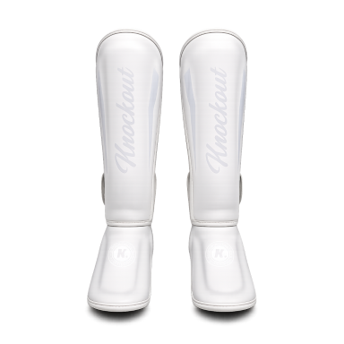 "Knockout" Shin Guards - White