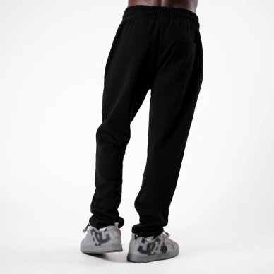 "Knock" laisvalaikio kelnės - Straight Cut Terry Joggers - Black 3