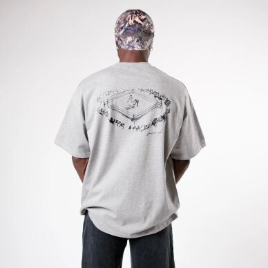 "Knock" marškinėliai - Mid County Heavy Tee - Grey 1