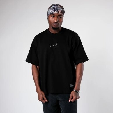 "Knock" marškinėliai - Mid County Heavy Tee - Black 1