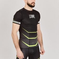 "Leone1947" MMA marškinėliai trump. rankov. Revo Fluo - Black (AB927F-01)