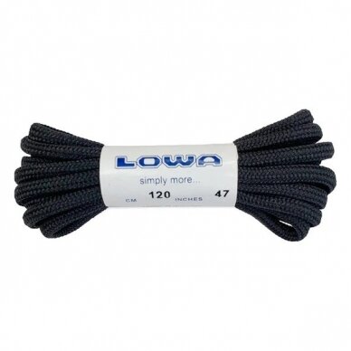 "Lowa" batų raišteliai Lowa MID 150cm - Black "Lowa" batų raišteliai Lowa MID 150cm - Black