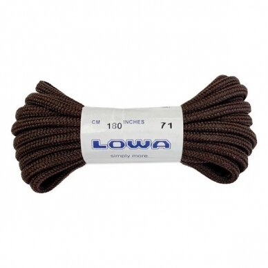 "Lowa" batų raišteliai Lowa HI 180cm - Dark Brown "Lowa" batų raišteliai Lowa HI 180cm - Dark Brown