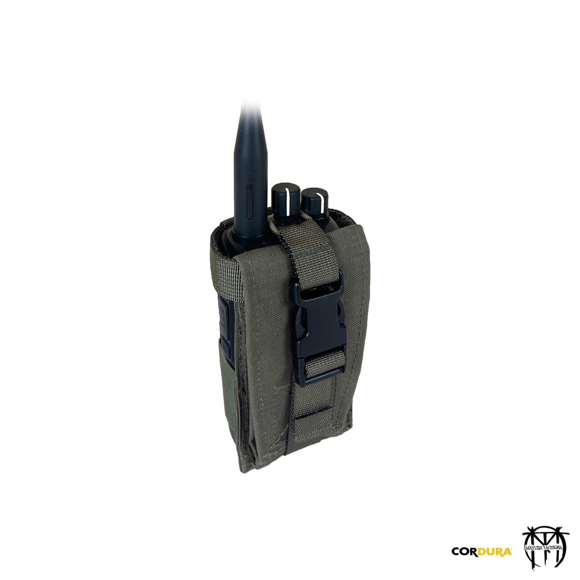 "Matuza Tactical" Universal Small Radio Pouch Mod.2 - RAL7013 "Matuza Tactical" Universal Small Radio Pouch Mod.2 - RAL7013