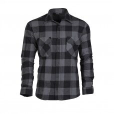 Marškiniai - Flannel Shirt Light - Black/Grey (Mil-tec)