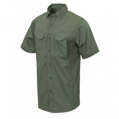 Marškiniai trumpom rankovėm - DEFENDER MK2 POLYCOTTON RIPSTOP - Olive Green (Helikon)