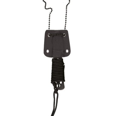 "MIL-TEC" kompaktiškas peilis - PARACORD NECK KNIFE WITH CHAIN 9 CM (15398300)