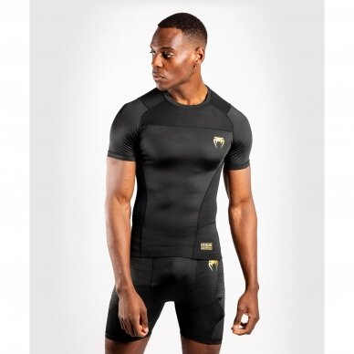 "Venum" MMA marškinėliai trump. rankov. G-Fit - Black/Gold
